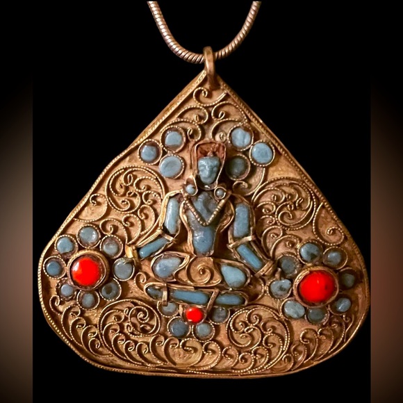 Antique Tibetan Pendant on 18” Chain
